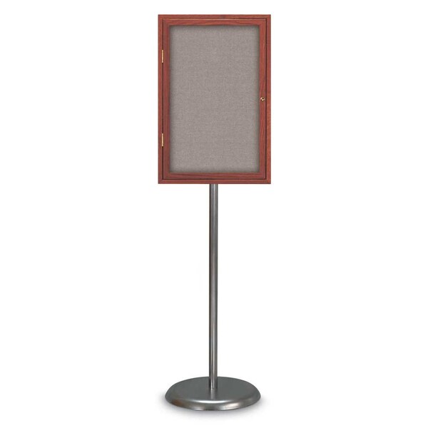 Corkboard, Double Door, Radius Frame, 48x36, UV7003-BLACK-COBACC